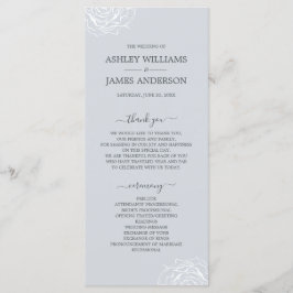 Programa Casamento Mínimo Simples De Rosa Azul-Chic Floral