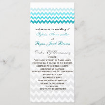 Programa Casamento Mod chevron aqua Ombre