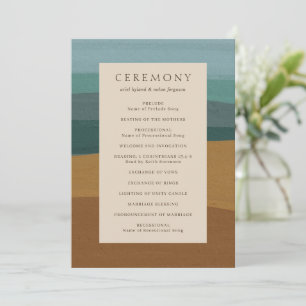 Programa Casamento Moderno Abstrato com Elegância Costeira