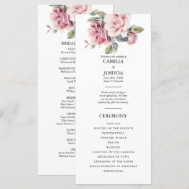 Programa Casamento Moderno Chic Elegante Romântico Rosa Ros