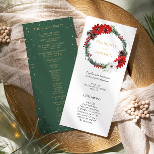Programa Casamento Moderno Clássico de Natal Simples
