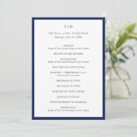 Casamento Moderno com Monograma Azul Naval Elegant