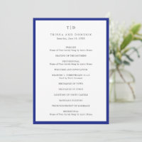Casamento Moderno com Monograma Azul Real Elegante
