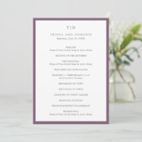 Casamento Moderno com Monograma Roxo Elegante