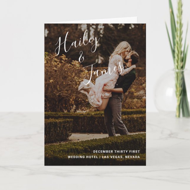 Programa Casamento Moderno Foto Elegante (Frente)