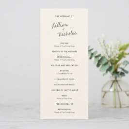 Programa Casamento Moderno Marfim Elegante
