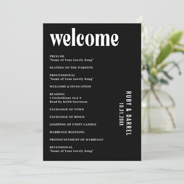 Programa Casamento Moderno Preto Rubi (Em pé/Frente)
