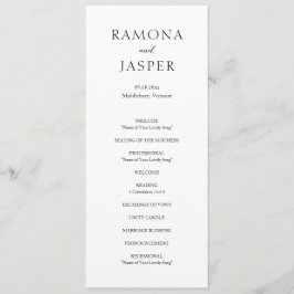 Programa Casamento Moderno Simples Preto e Branco