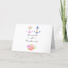 Programa Casamento Náutico Floral Aquarela