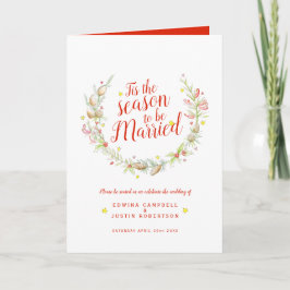 Programa Casamento no inverno cones de bagas vermelhas cor