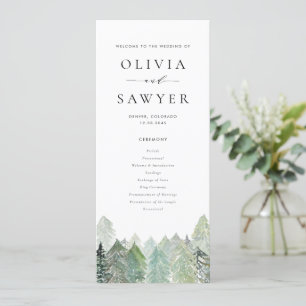 Programa Casamento no inverno de Água Neve Evergreen Woodla