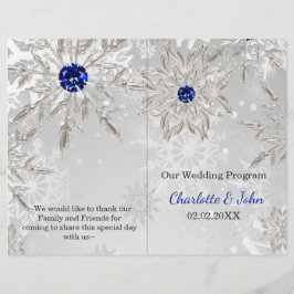 programa casamento no inverno de floco de neve azu
