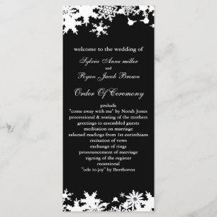 Programa Casamento no inverno de flocos de neve pretos