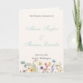 Programa Casamento no Prado de Flores Silvestres Caprichosa