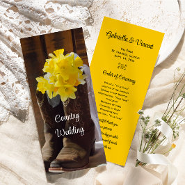 Programa Casamento Ocidental de Daffodils e Cowboy Boots