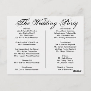 Programa Casamento, página 1 de 2.