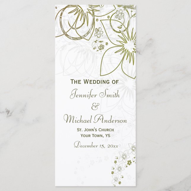 Programa Casamento para Casamento Simples e Verde (Frente)