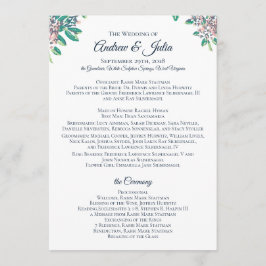 Programa Casamento para Julia e Andrew