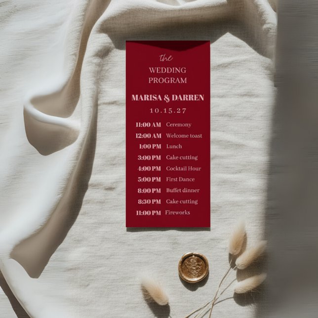 Programa Casamento Personalizado Rosa e Vermelho com Script (Criador carregado)