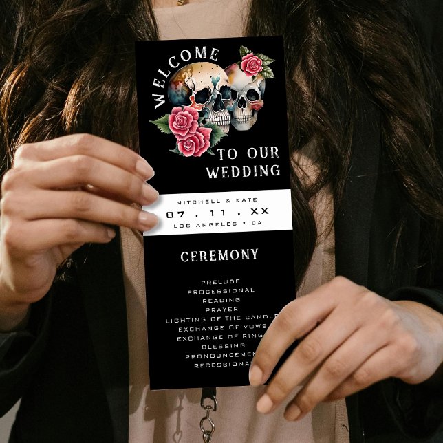 Programa Casamento Preto de Habilidades e Rosas (Skulls & Roses Black Wedding Program
)
