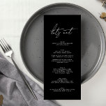 Programa Casamento Preto e Branco Elegante Na moda Premium<br><div class="desc">Na moda Elegante Vamos Elegante no Menu Casamento Preto e Branco</div>