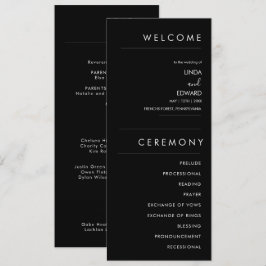 Programa Casamento Preto Tradicional Minimalista Moderno