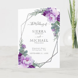 Programa Casamento Púrpura e Floral de Prata
