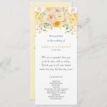 Casamento Romântico Amarelo-Amarelo-Floral-Aquarel