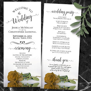 Programa Casamento Romântico de Ochre Goldenrod Rosa do Ele