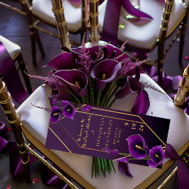 Programa Casamento Roxo-Elegante e Dourado Calla Lily