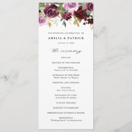 Programa Casamento Roxo Roxo Queda Floral Blooms Russo