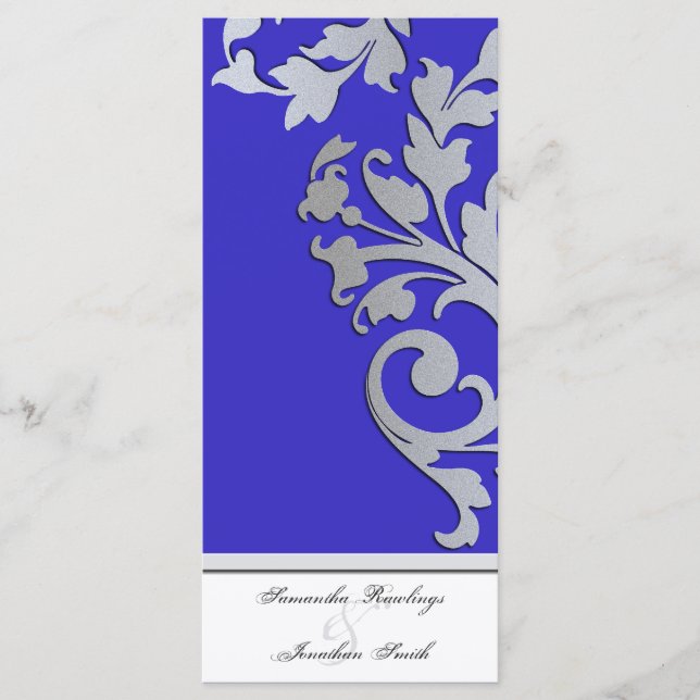 Programa Casamento - Royal Blue Silver Sparkle Swi (Frente)