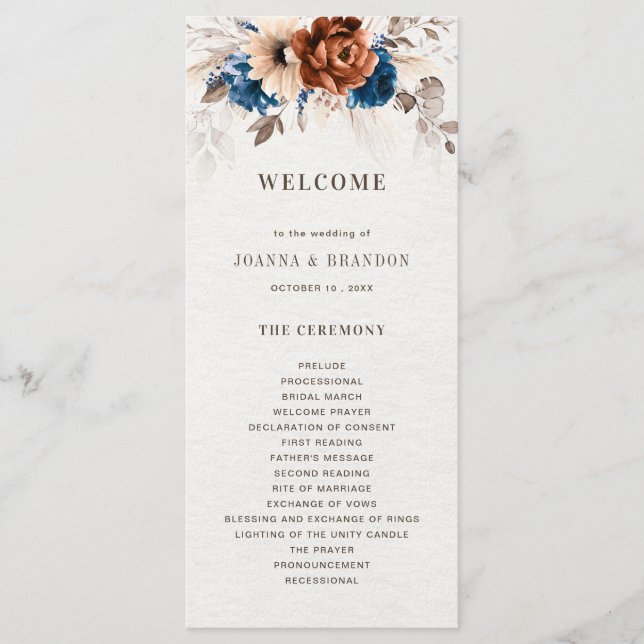 Programa Casamento Russo de Grass Marinho Terracotta Blue P (Frente)