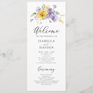 Programa Casamento Russo Floral Lilac-Lavanda Amarela Roxa
