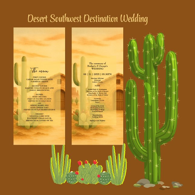 Programa Casamento Rustic Desert Southwest Terracotta (Criador carregado)