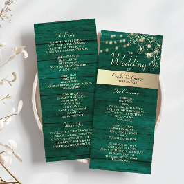 Programa Casamento Rustic Emerald Green
