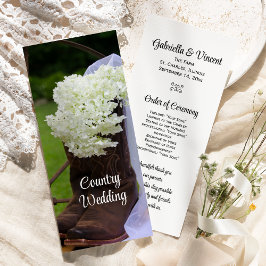 Programa Casamento Rustic Hydrangea e Cowboy Boots Western