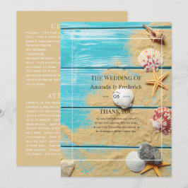 Programa Casamento Rustic Turquoise Beach