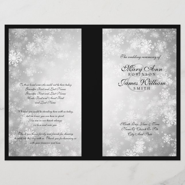 Programa Casamento Silver Winter Wonderland Sparkl (Frente)