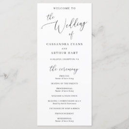 Programa Casamento Simples Clássico Branco Elegante