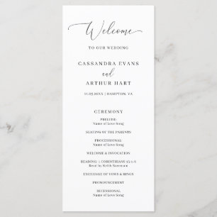Programa Casamento Simples Clássico Formal Elegante