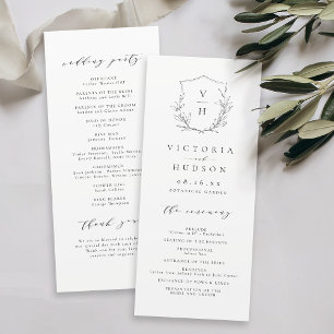 Programa Casamento simples da crista botânica monograma