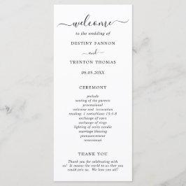 Programa Casamento Simples e Elegante Preto e Branco
