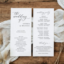 Programa Casamento Simples Elegante Sofisticado