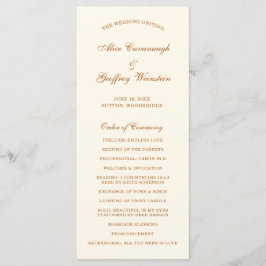 Programa Casamento Simples Marfim Cobre Elegante