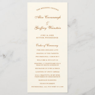 Programa Casamento Simples Marfim Cobre Elegante