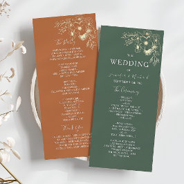 Programa Casamento Sofisticado em Terracota e Verde Oliva