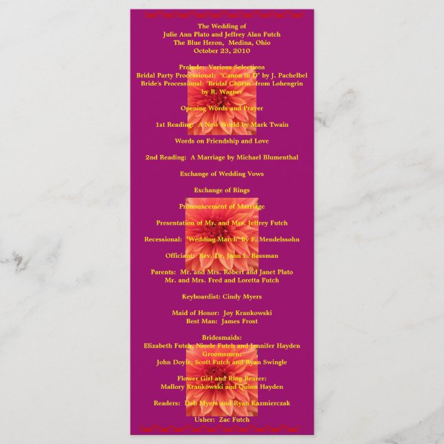 Programa Casamento Super Legal (Frente)