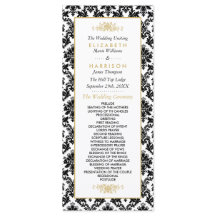 Casamento tema damasco Dourado, Preto e Branco