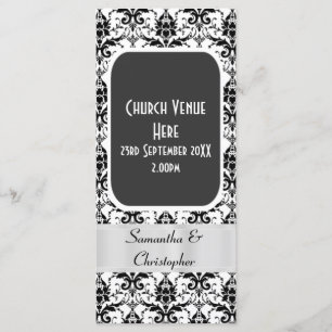 Programa casamento tema damasco preto e branco